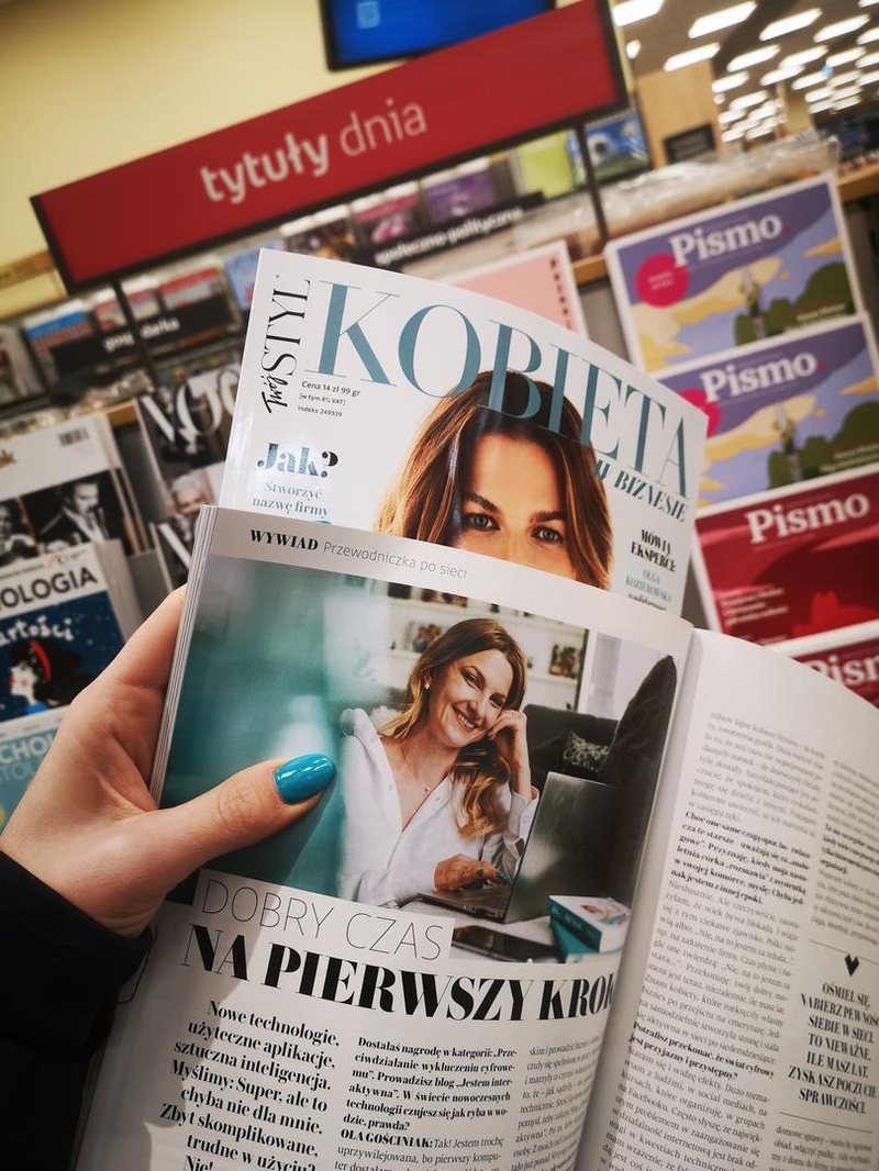 Artykuł „Mój czas na pierwszy raz” z Olą Gościniak w magazynie Twój Styl