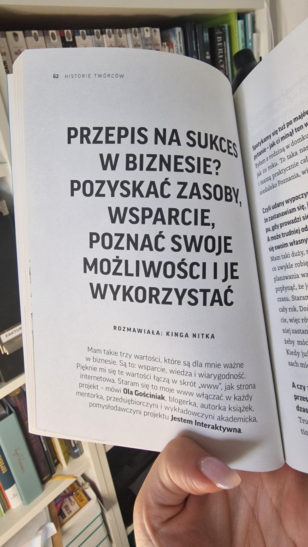 Wywiad z Olą Gościniak „Przepis na sukces w biznesie?” w książce „Historie Twórców Vol. 3”