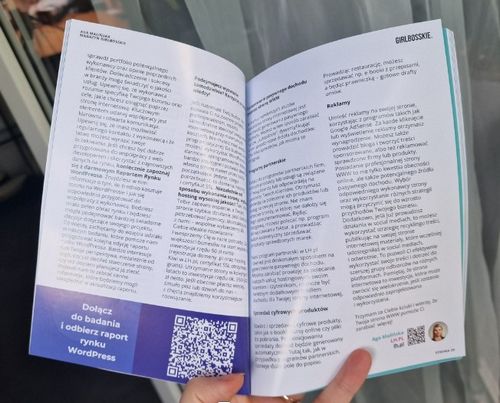 Przykład reklamy i prezentacji partnera w drukowanym magazynie GIRLBOSSKIE